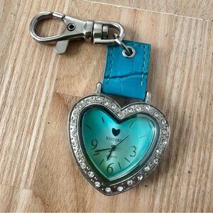 Kessaris blue heart bag charm keychain watch NEW BATTERY
